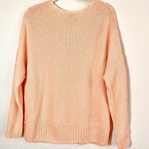 NWT Lucky Brand V-Neck Sweater in Orange Melon. L - Picture 5 of 5